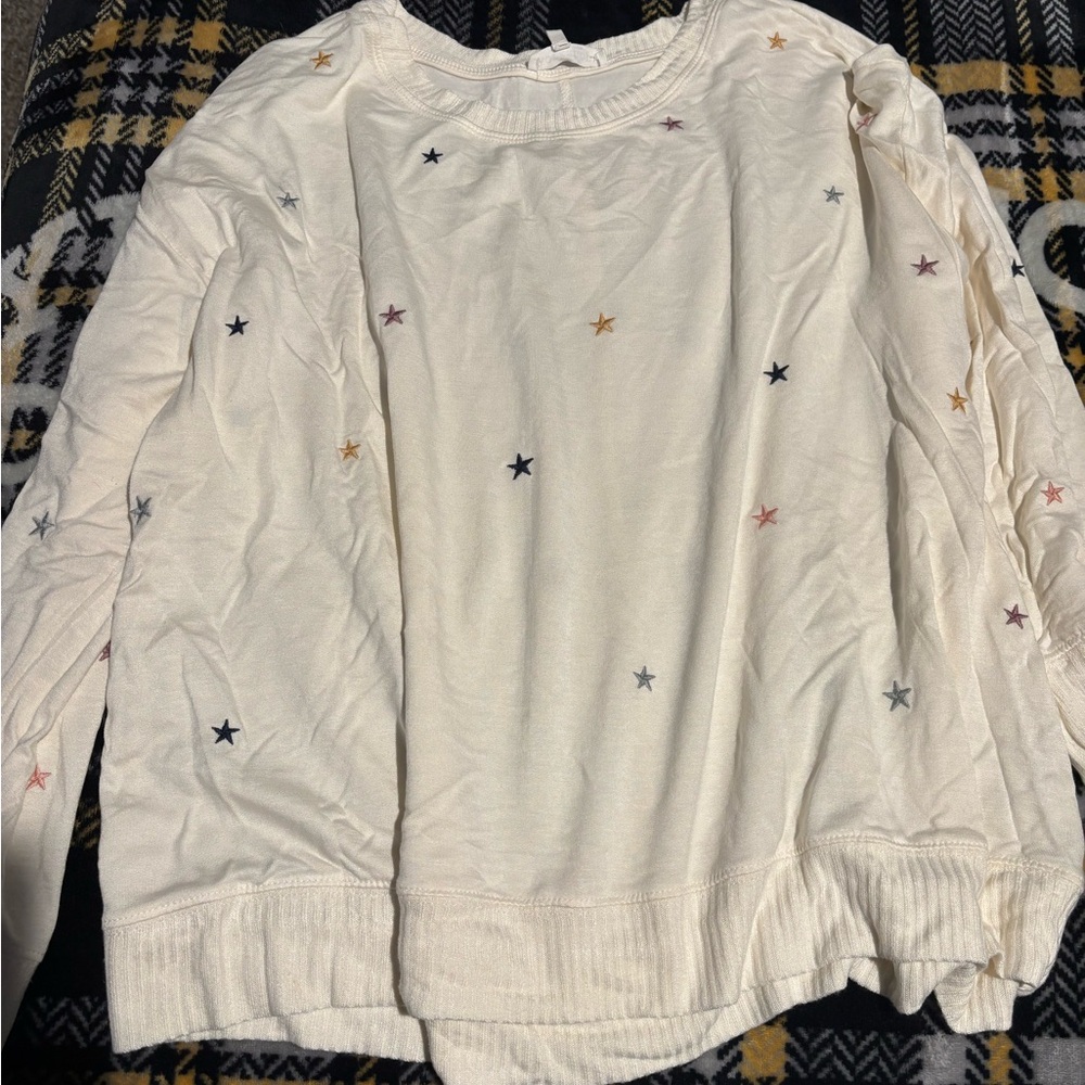 Star Patterned Cream Sweater